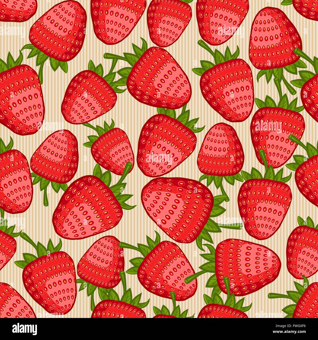 Strawberry seamless pattern - vector illustration. eps 8 Stock Vector ...