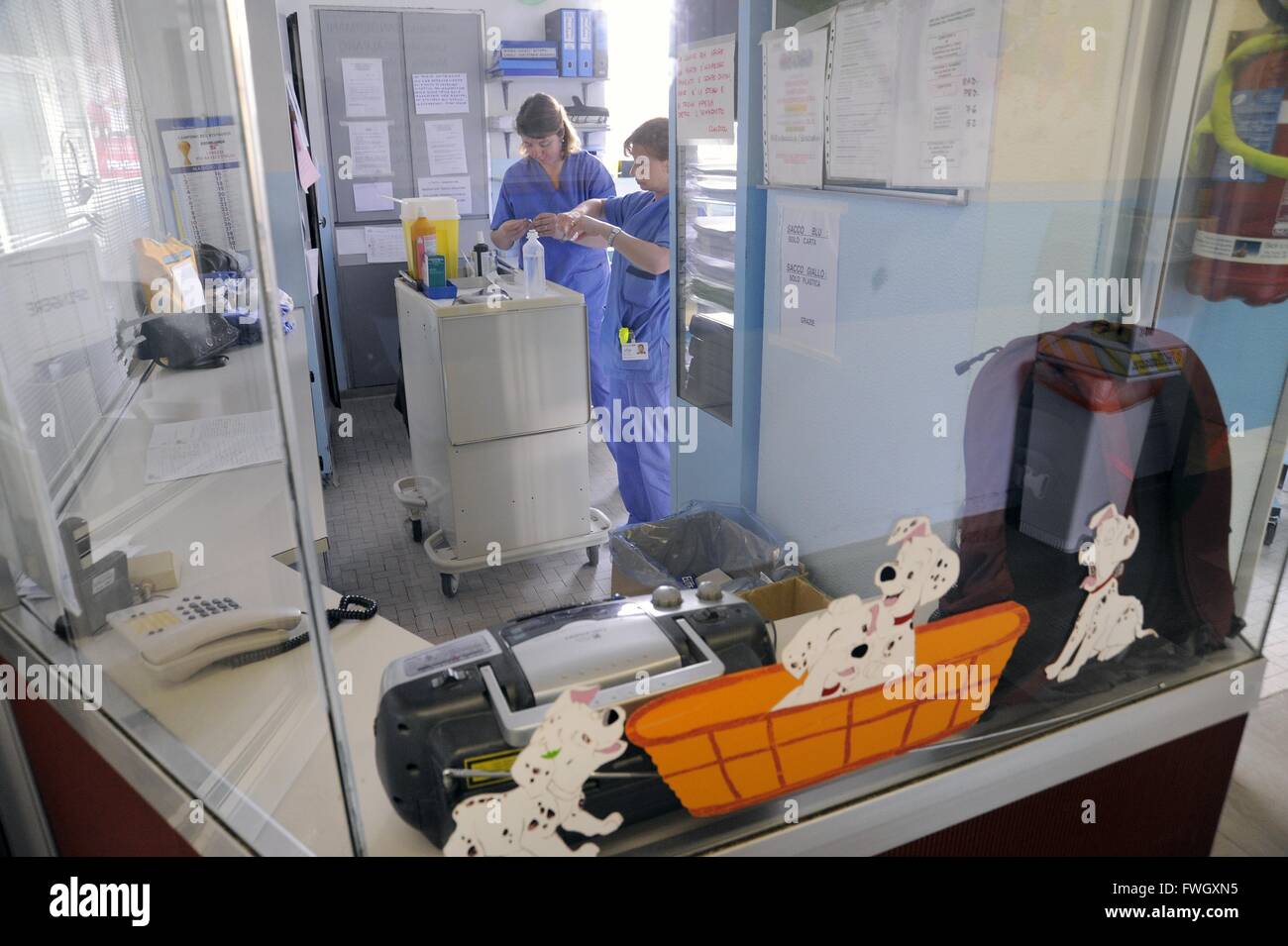 Milan (Italy), S. Carlo Hospital, department of pediatrics Stock Photo