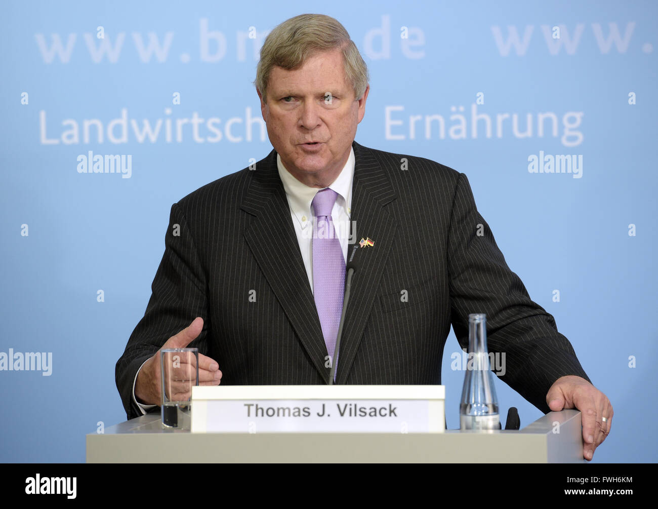 Berlin, Germany. 05th Apr, 2016. United States Secretary of Agriculture ...