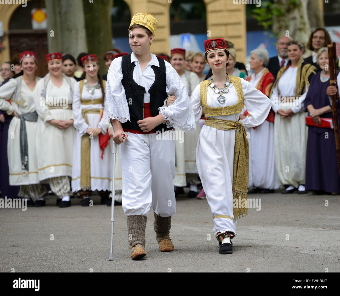 Zagreb Croatia 12th June 16 Participants Dressed In Bosnian Folk Costumes Perform During The Annual Day Of National Minorities At Zrinjevac Park In Zagreb Croatia June 12 16 Members Of 18 National