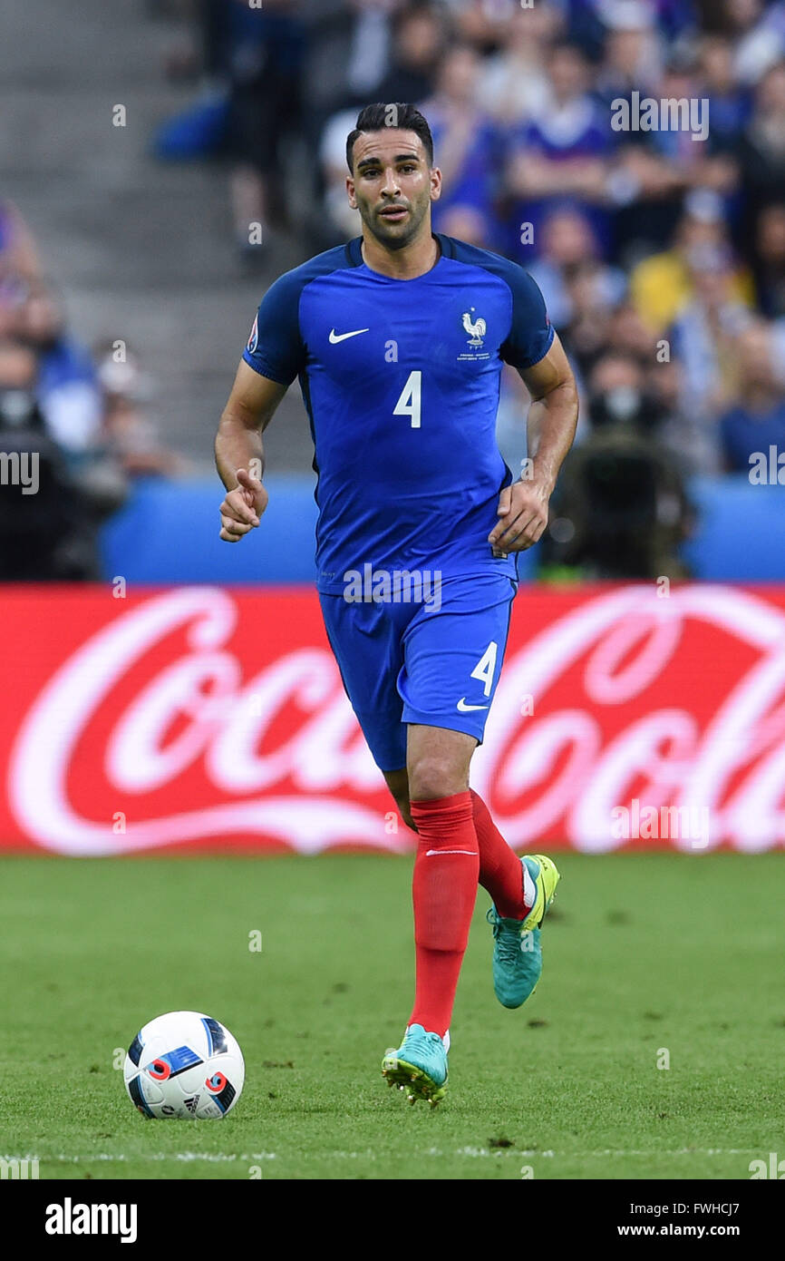 Adil Rami (FRA), JUNE 10, 2016 - Football / Soccer : UEFA EURO 2016 Group A  match between France 2-1 Romania at Stade de France in Saint-Denis, Paris,  France. (Photo by aicfoto/AFLO Stock Photo - Alamy
