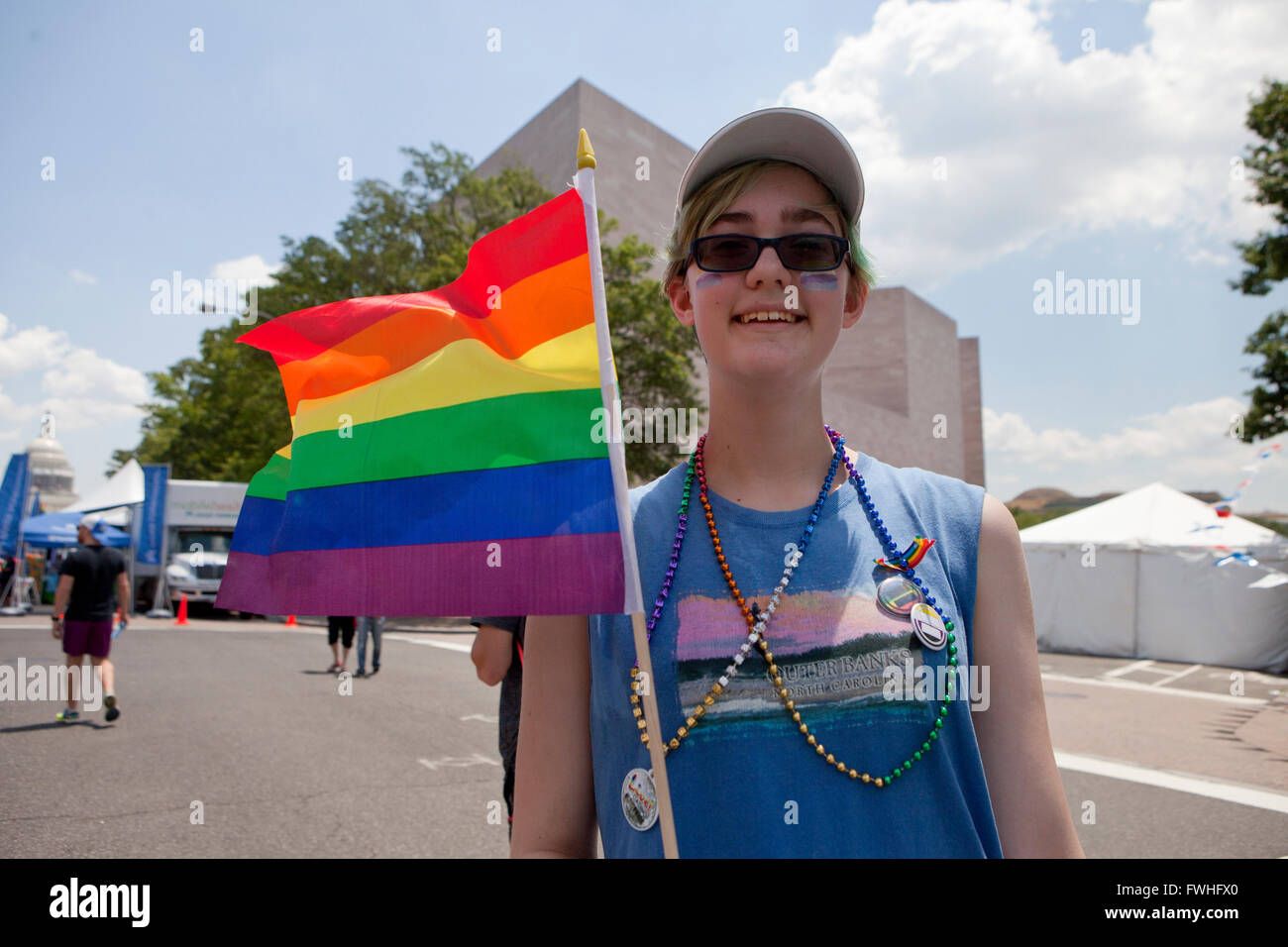 Washington DC, USA. 12th June, 2016. Thousands of participants celebrate Pride month in Washington, DC USA Credit:  B Christopher/Alamy Live News Stock Photo