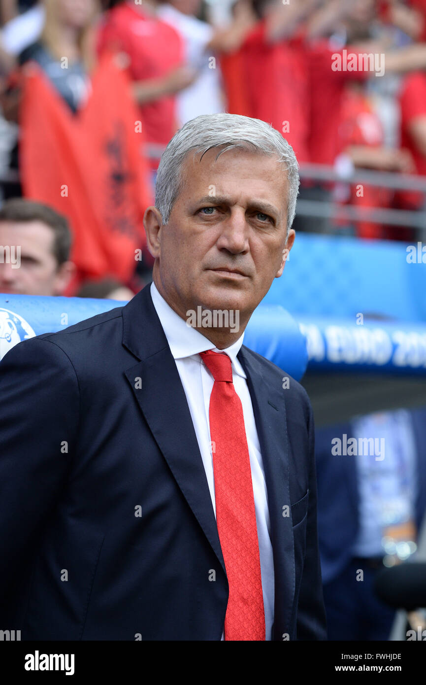 Lens, France. 11th June, 2016. Vladimir Petkovic (SUI) Football/Soccer : UEFA EURO 2016 Group A match between Albania 0-1 Switzerland at Stade Bollaert-Delelis in Lens, France . © aicfoto/AFLO/Alamy Live News Stock Photo