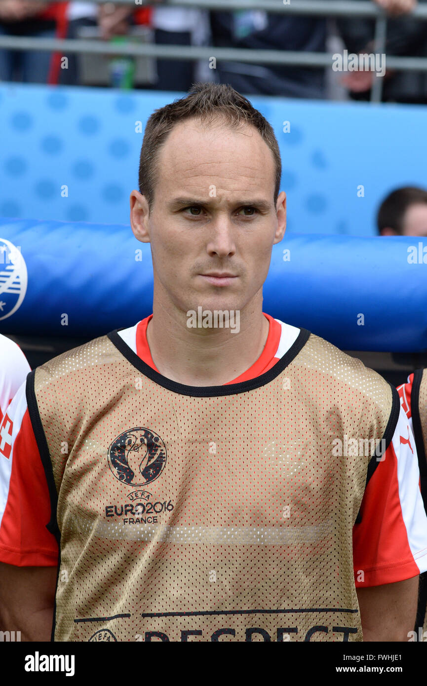 Steve von Bergen (SUI), JUNE 11, 2016 - Football / Soccer : UEFA EURO 2016 Group A match between Albania 0-1 Switzerland at Stade Bollaert-Delelis in Lens, France. (Photo by aicfoto/AFLO) Stock Photo