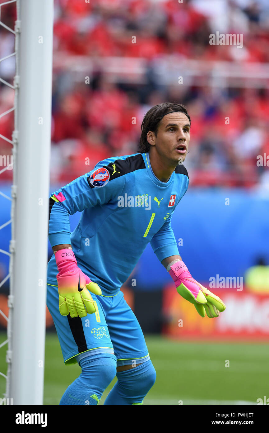 Yann Sommer (SUI), JUNE 11, 2016 - Football / Soccer : UEFA EURO 2016 Group A match between Albania 0-1 Switzerland at Stade Bollaert-Delelis in Lens, France. (Photo by aicfoto/AFLO) Stock Photo