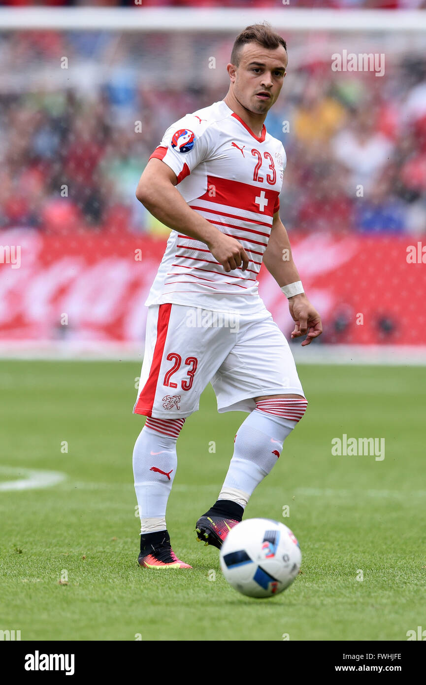 Xherdan Shaqiri Sui June 11 16 Football Soccer Uefa Euro 16 Group A Match Between Albania 0 1 Switzerland At Stade Bollaert Delelis In Lens France Photo By Aicfoto Aflo Stock Photo Alamy