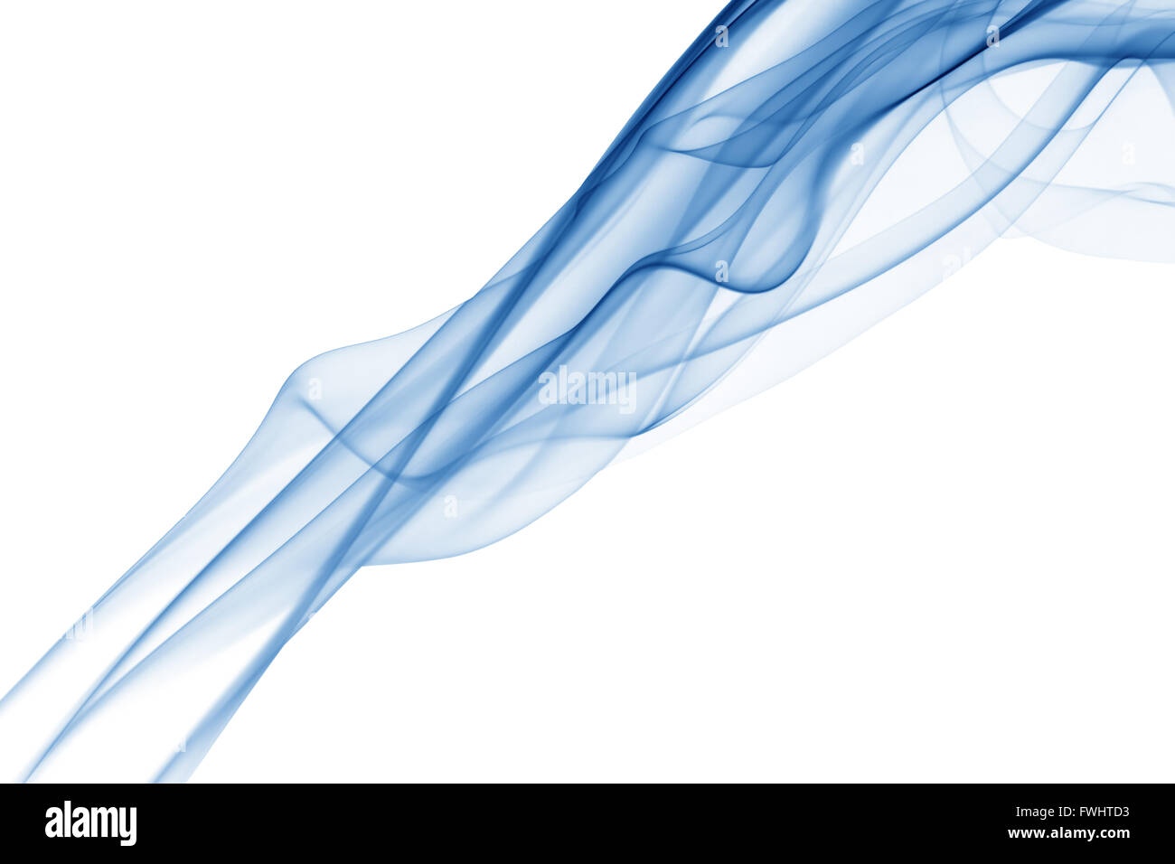 blue smoke on the white background Stock Photo - Alamy