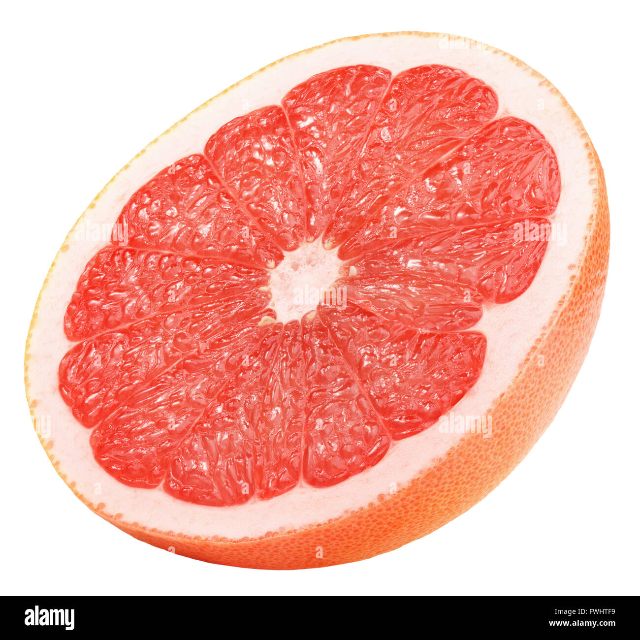 half of grapefruit isolated on the white background. Stock Photo