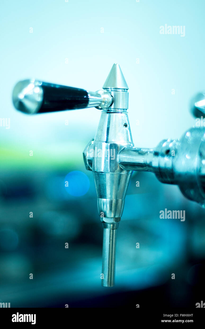 Draught beer pump tap in pub bar photo Stock Photo Alamy