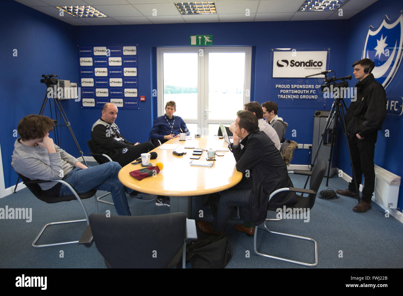 Portsmouth Football Club players during training session at the Roko