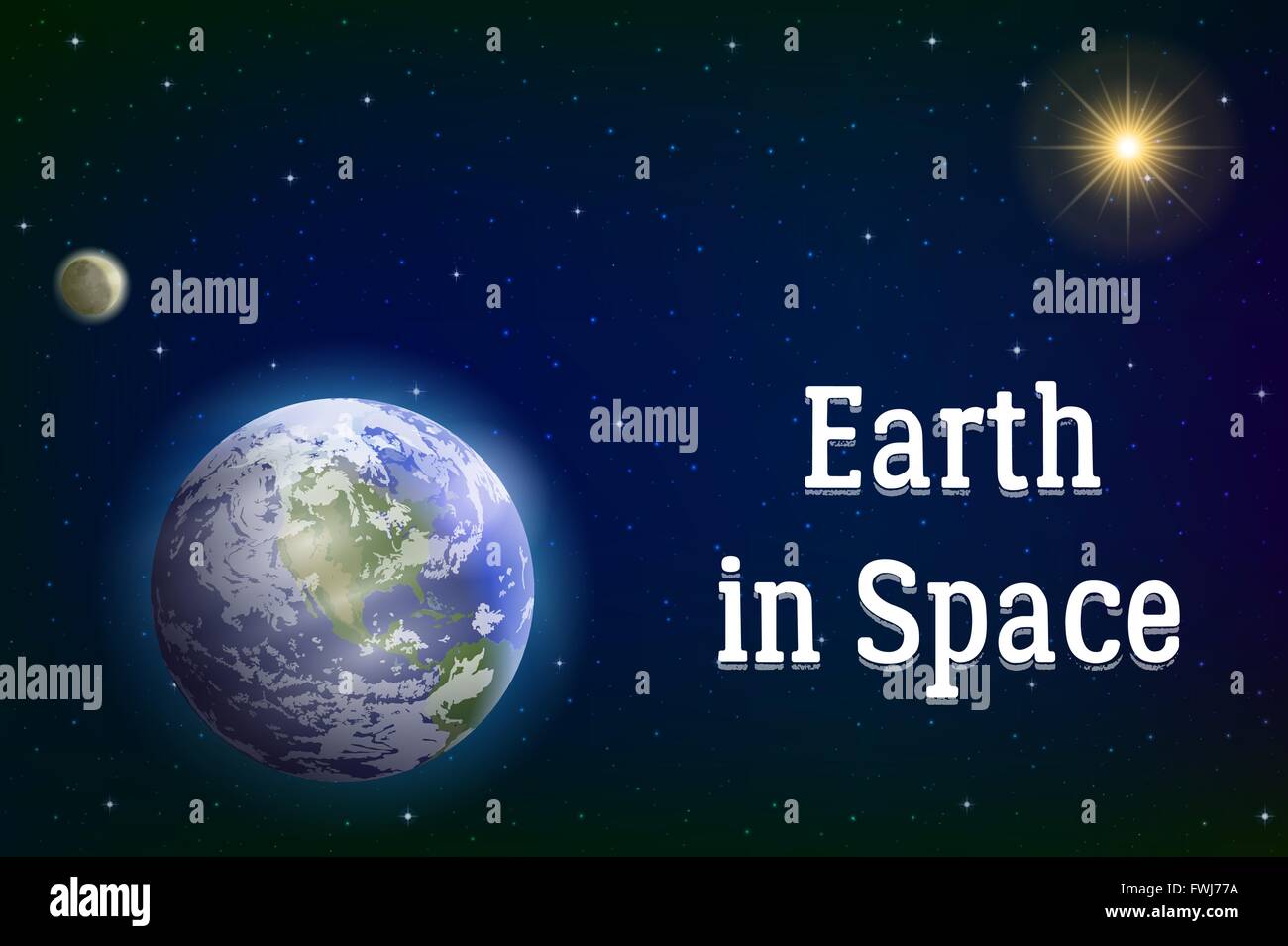 Earth, moon and sun Stock Vector Image & Art - Alamy