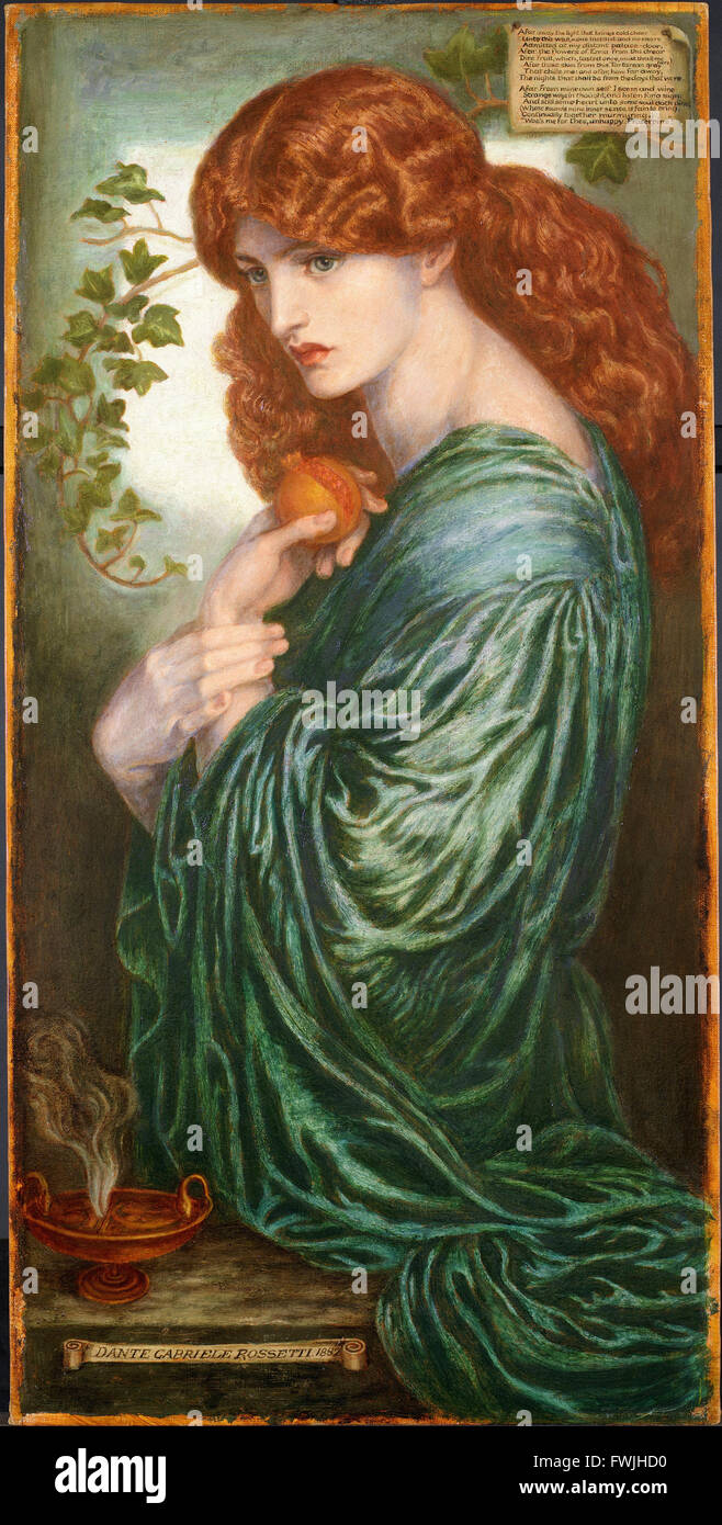 Dante Gabriel Rossetti - Proserpine - Stock Photo