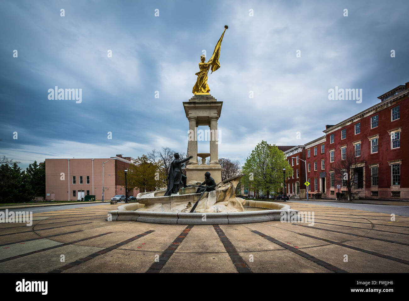 The Francis Scott Key Monument in Bolton Hill, Baltimore, Maryland