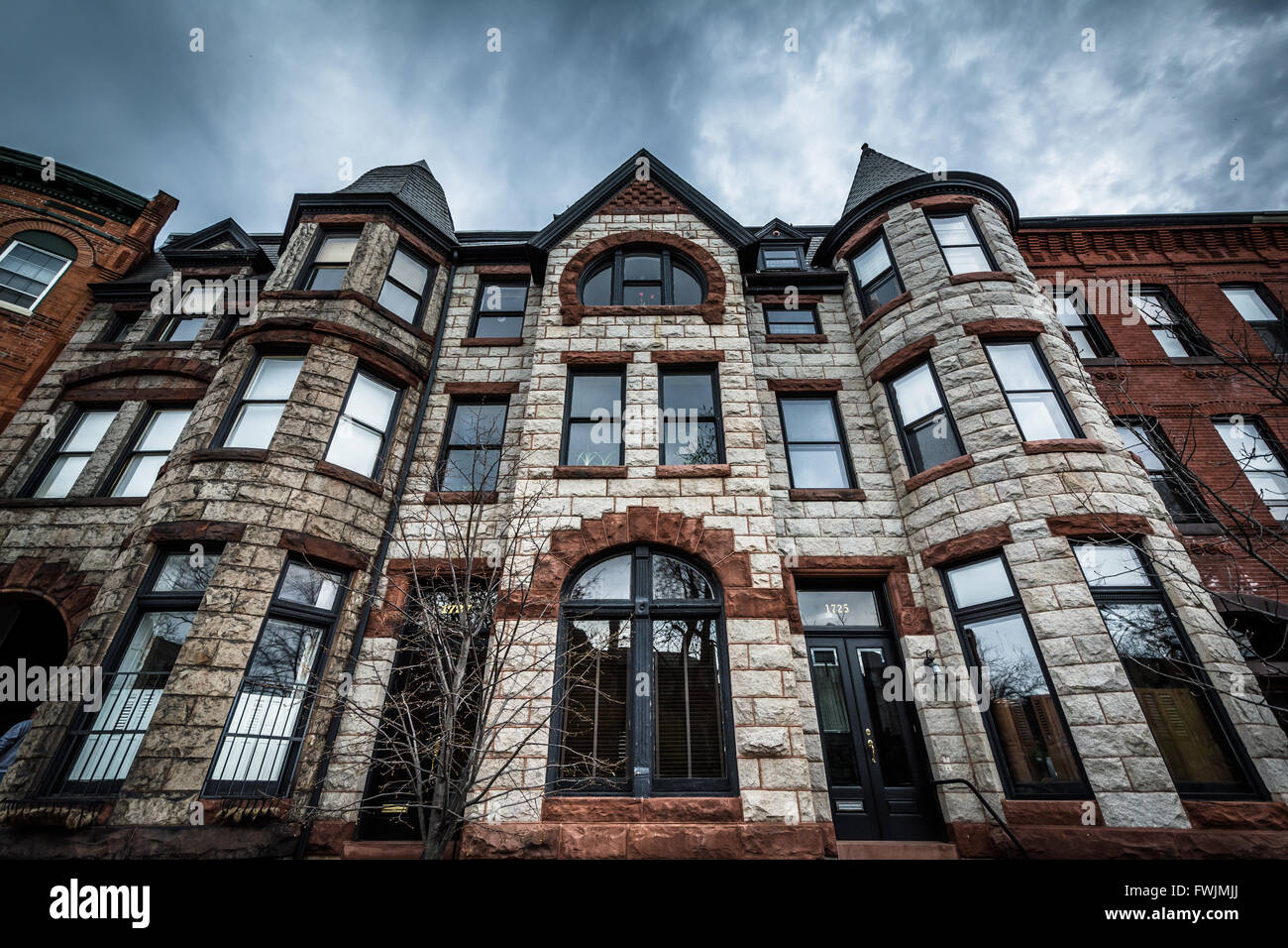 Beautiful row houses in Bolton Hill, Baltimore, Maryland Stock Photo Alamy
