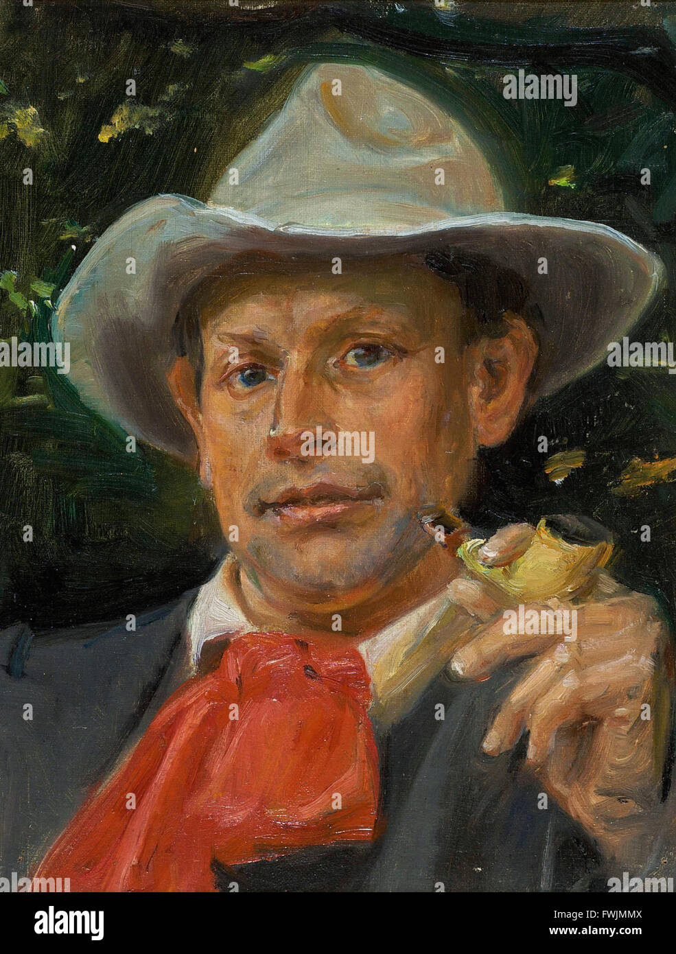 Michael Ancher - Portrait of Martin Andersen Nex%C3%B8 -  Bornholms Kunstmuseum Stock Photo