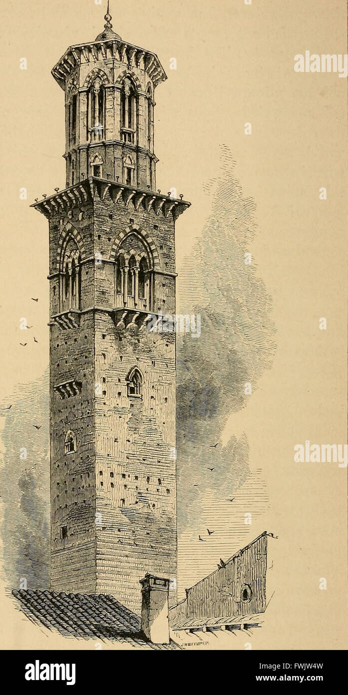 Brick and marble in the Middle Ages- notes of a tour in the north of Italy (1855) Stock Photo