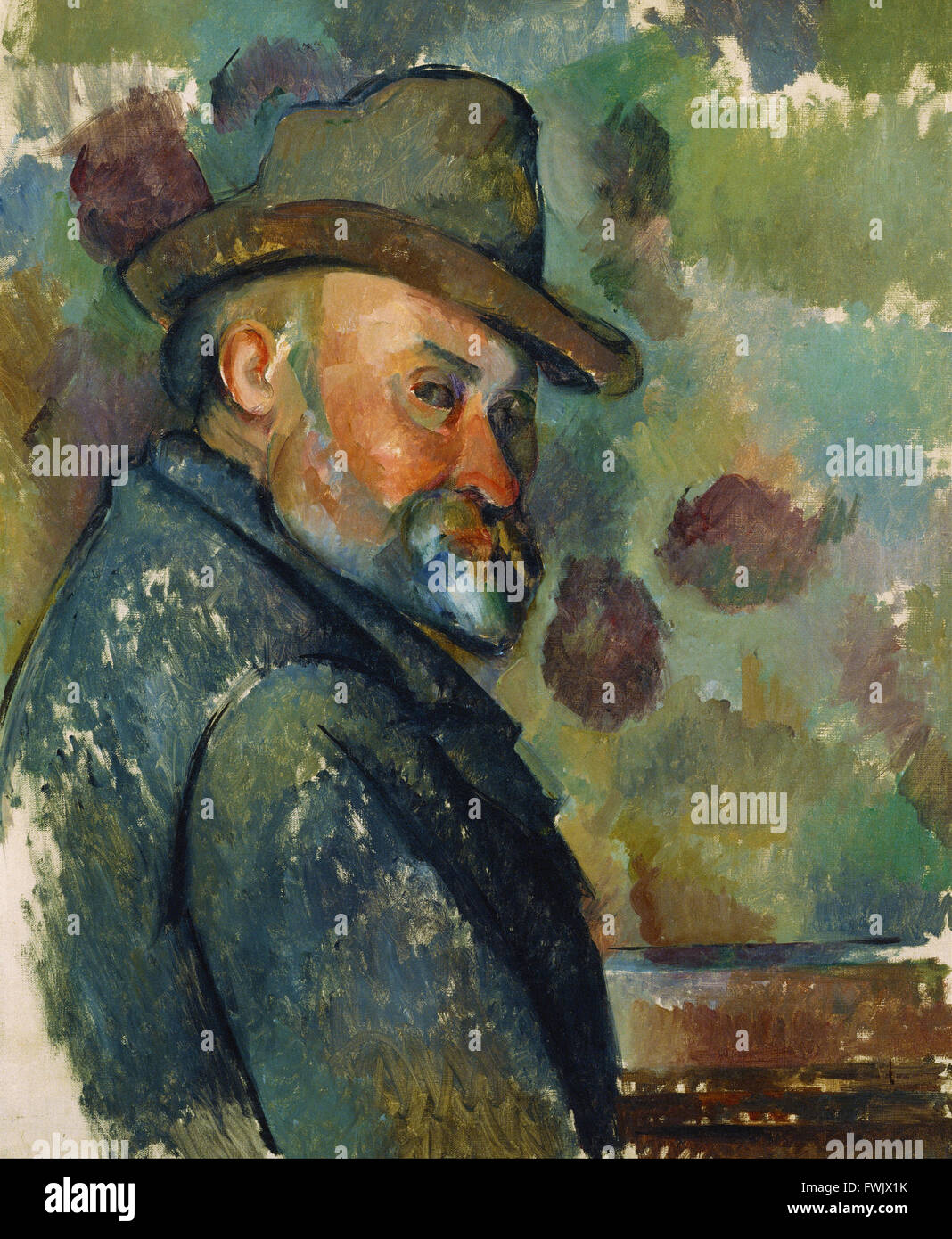 Paul Cezanne - Self-Portrait with a Hat - Bridgestone Museum of Art, Ishibashi Foundation Stock Photo