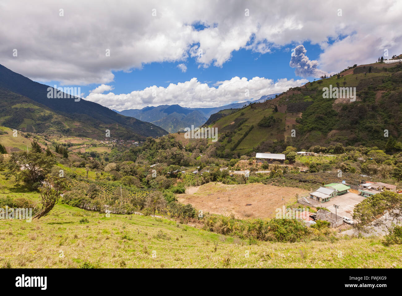 Tungurahua, One Of Ecuador Most Active Volcanoes, Is Made Up Of Three Volcanic Edifices, South America Stock Photo