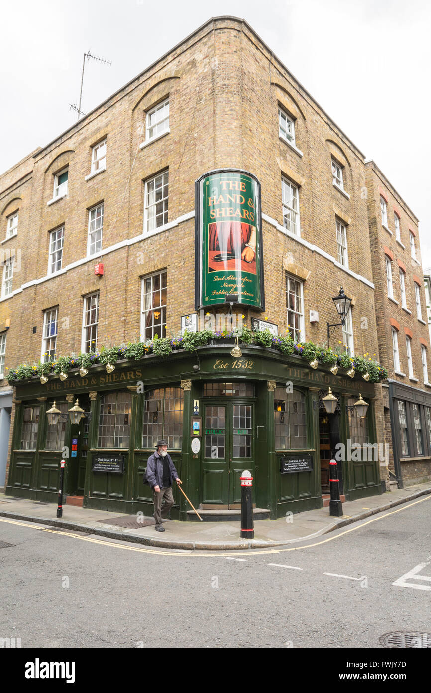 The Hand and Shears pub in West Smithfield, London, England, UK Stock ...