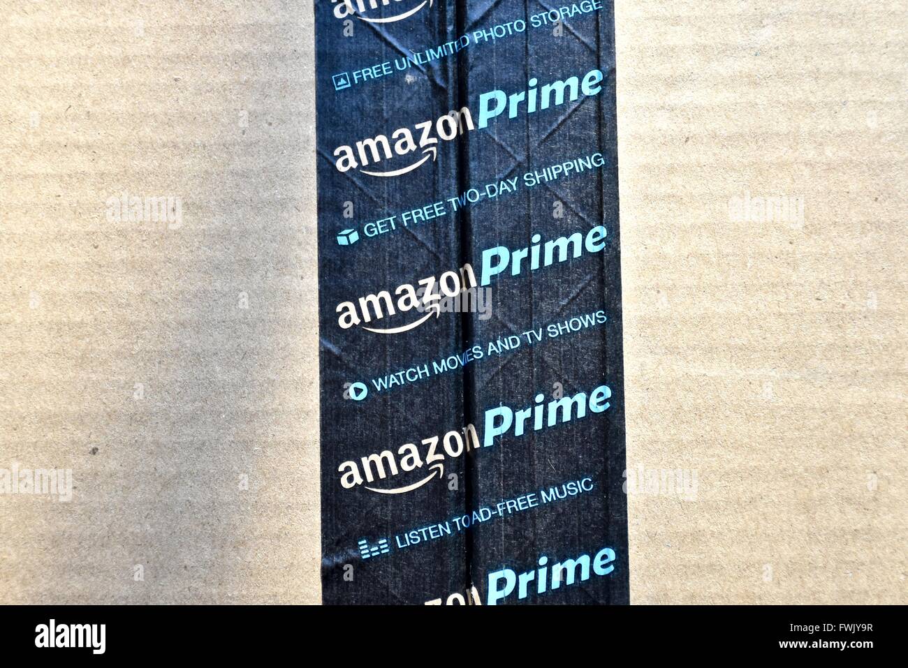 Amazon box tape Stock Photo - Alamy