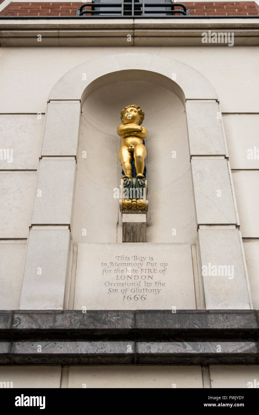 pics Golden Boy Statue London alamy