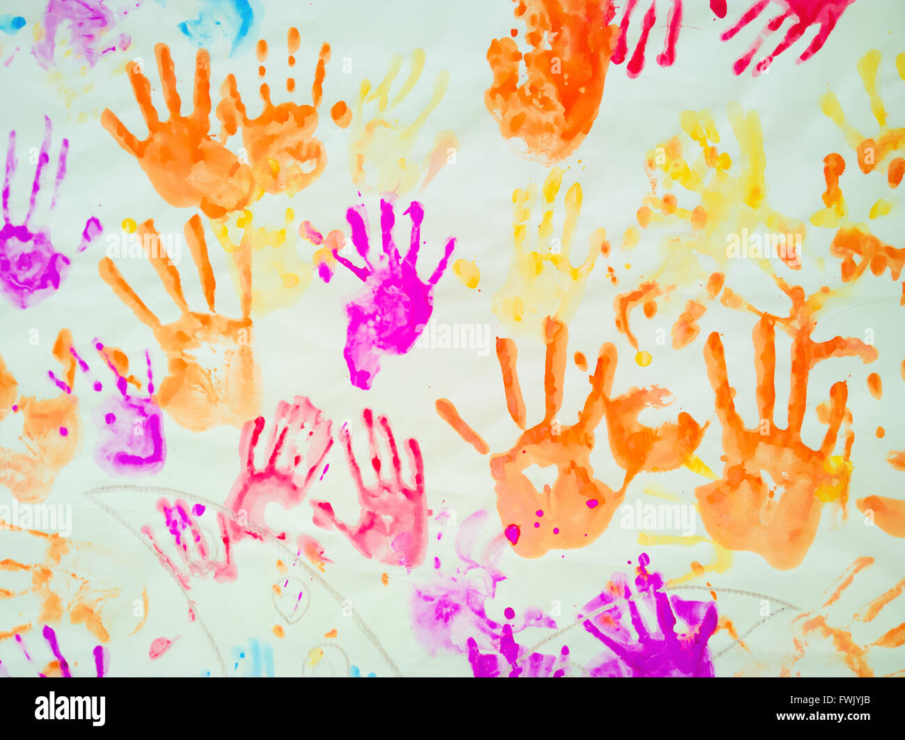 Rainbow Kids Handprints, Finger Paint Tumbler