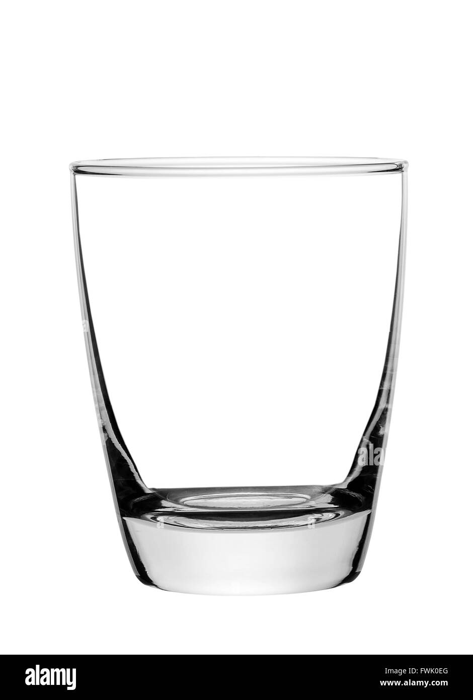 Empty glass on white background Stock Photo