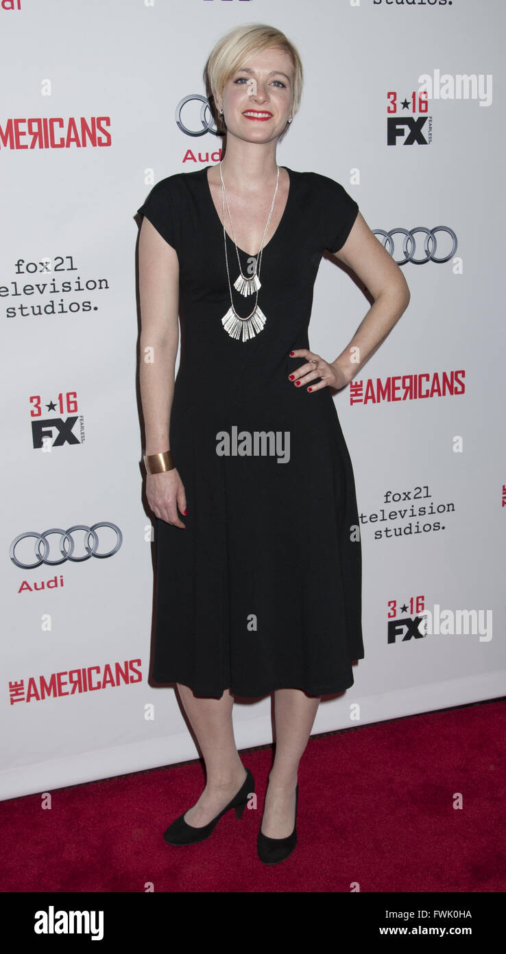 'The Americans' season 4 premiere - Arrivals  Featuring: Suzy Jane Hunt Where: New York, New York, United States When: 05 Mar 2016 Stock Photo