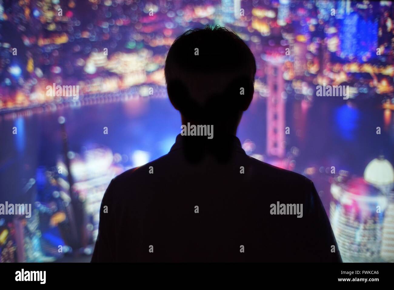 Silhouette man standing rear hi-res stock photography and images - Alamy
