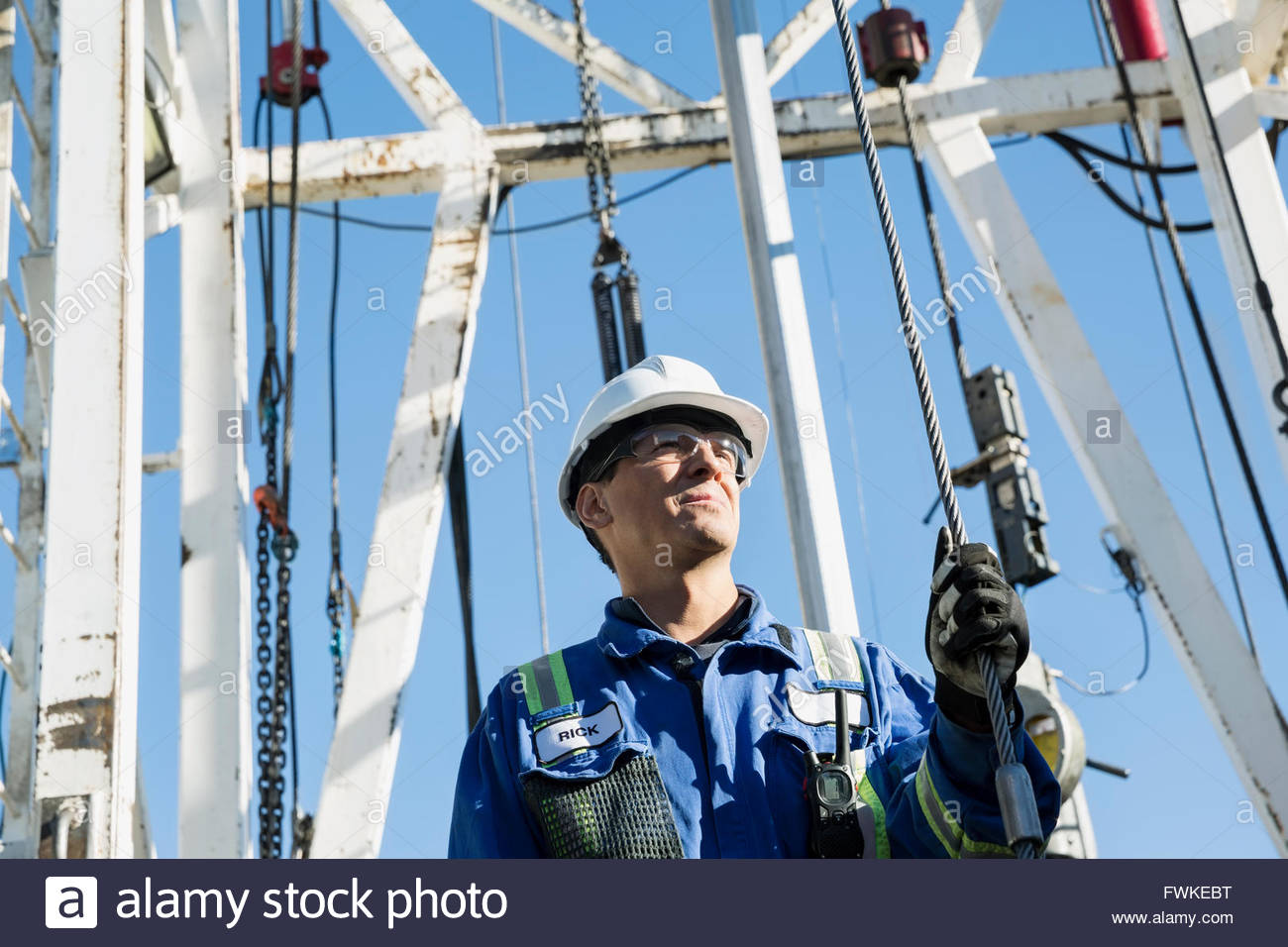 Oil head rig worker hi-res stock photography and images - Alamy