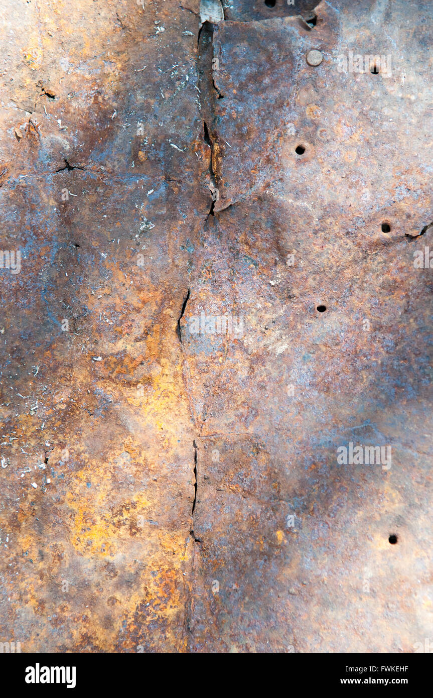 Metal Sheet Ruated Close up of a rusted metal sheet with orange and brown colours Stock ...