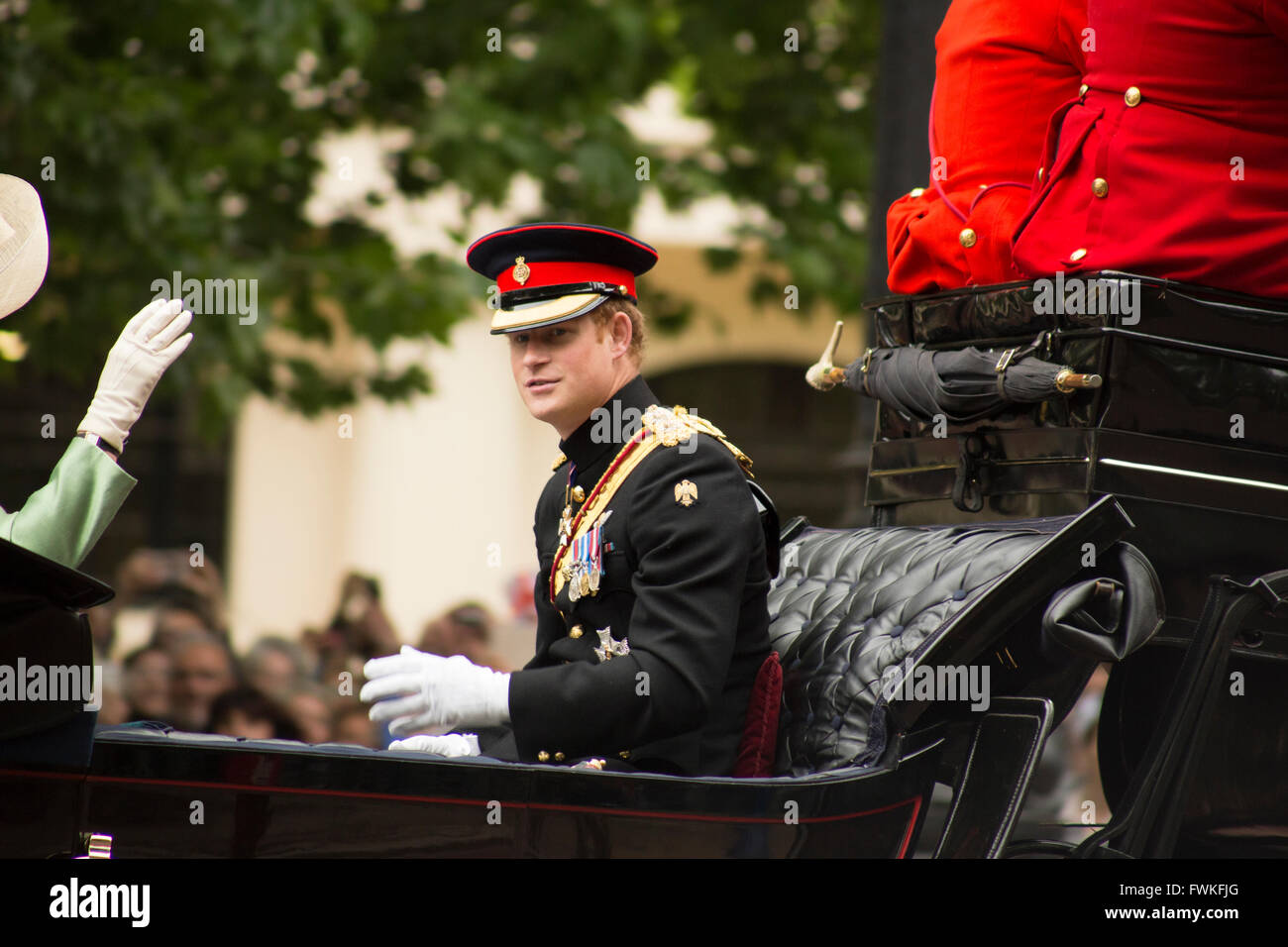 Prince Harry in carriage Stock Photo