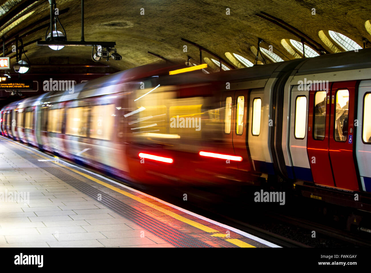 London Underground Moving Tube Trains Movement Stock Photo Alamy
