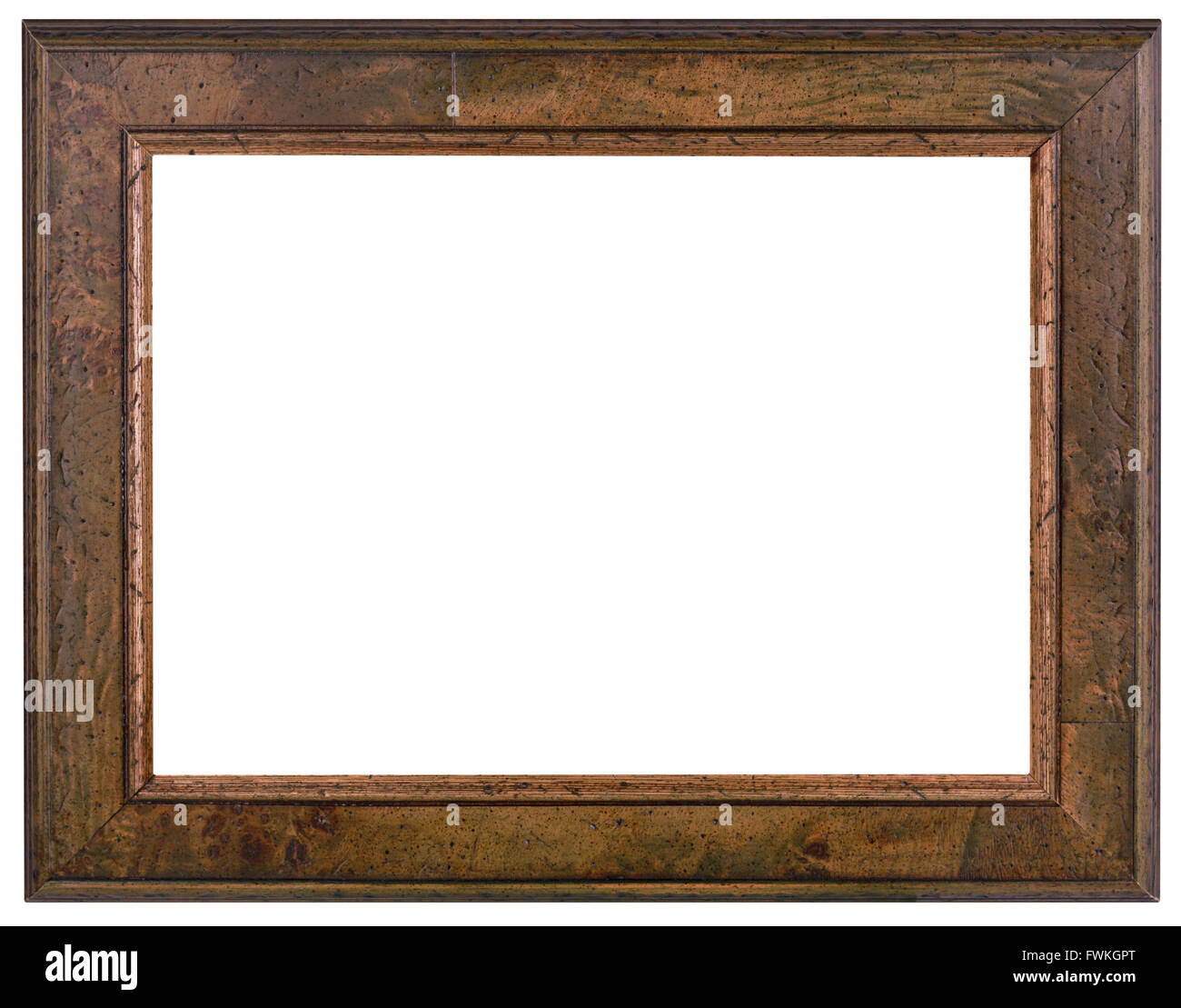 Old Wooden Patina Picture Frame Stock Photo