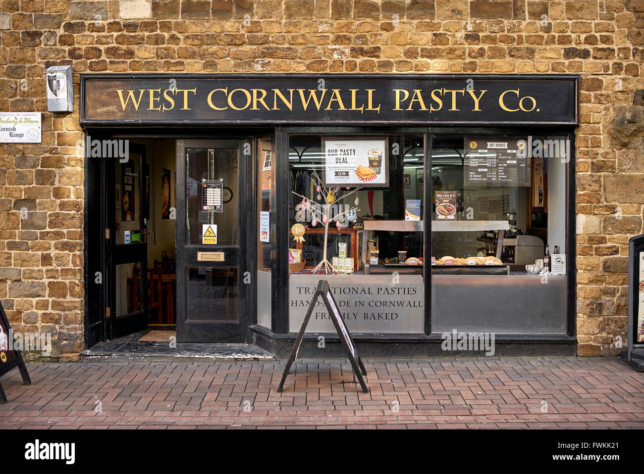 West Cornwall Pasty Co. Cafe of Cornish Pasty bakery, Parsons Street Banbury Oxfordshire England UK Stock Photo