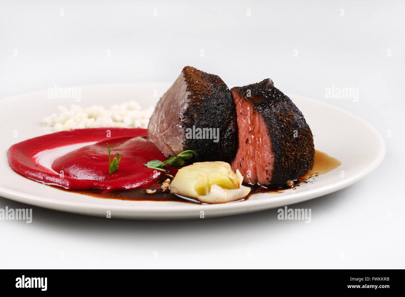 Delicious veal fillet Stock Photo Alamy