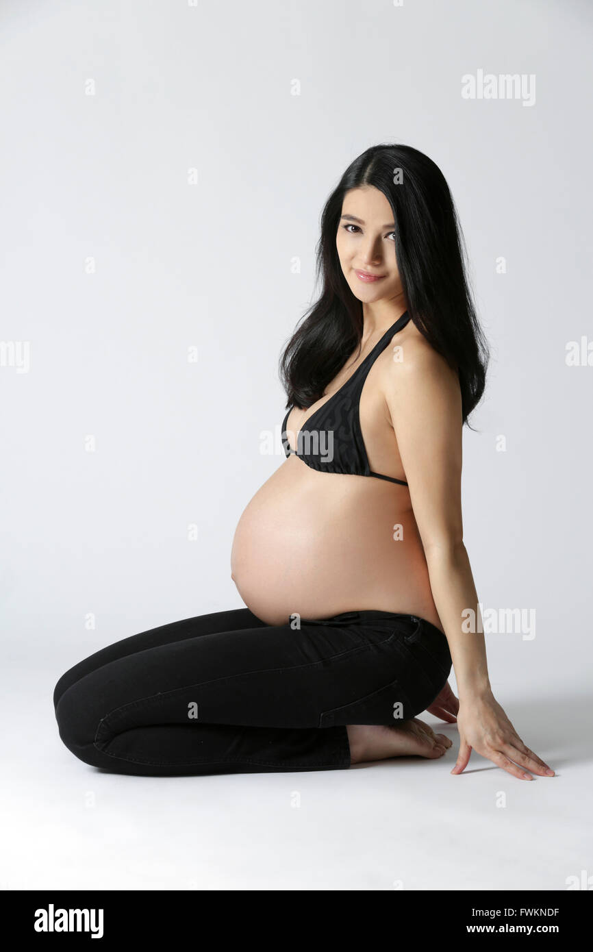 Pregnant woman kneeling simply magnificent Even pregnant woman kneeling excited