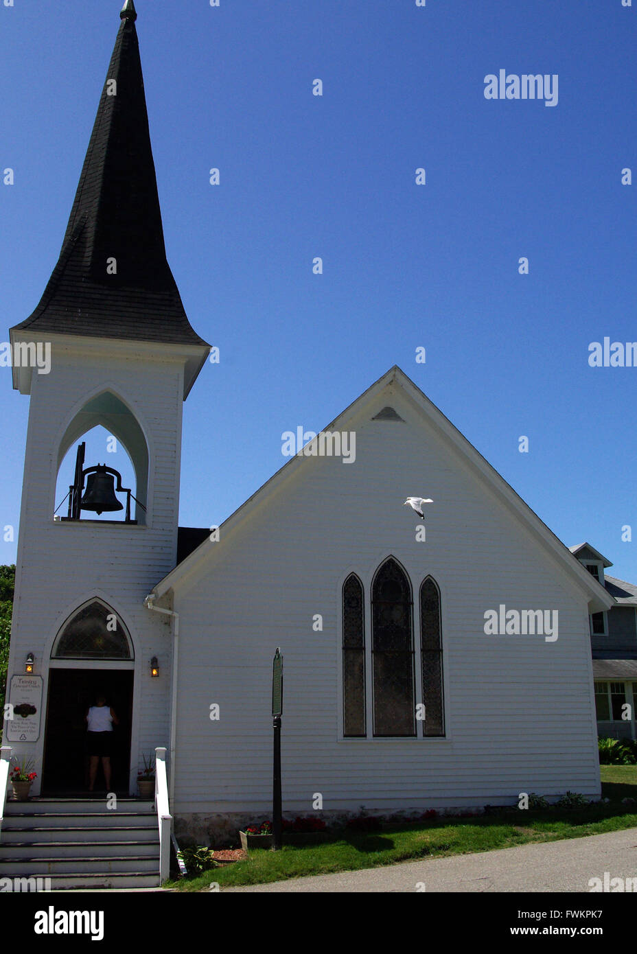 Trinity Episcopal church Mackinac island Michigan Stock Photo Alamy