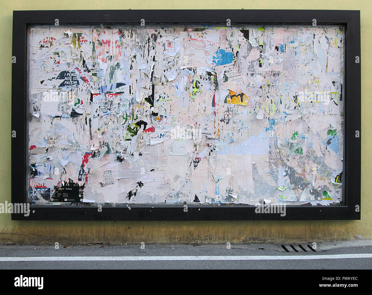 Damaged Poster On Wall Stock Photo Alamy