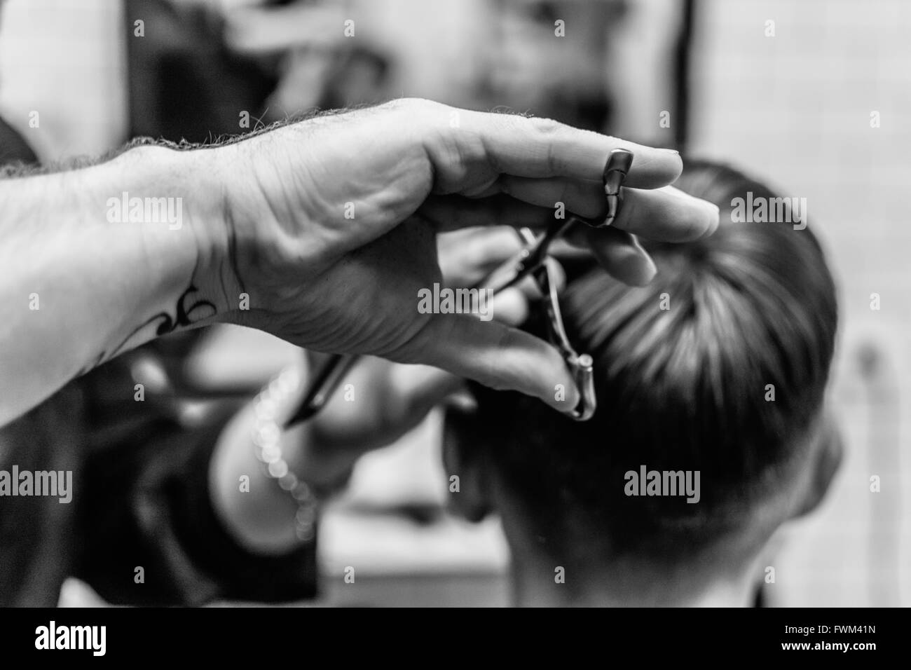 Hairdresser Salon Black And White Stock Photos Images Alamy