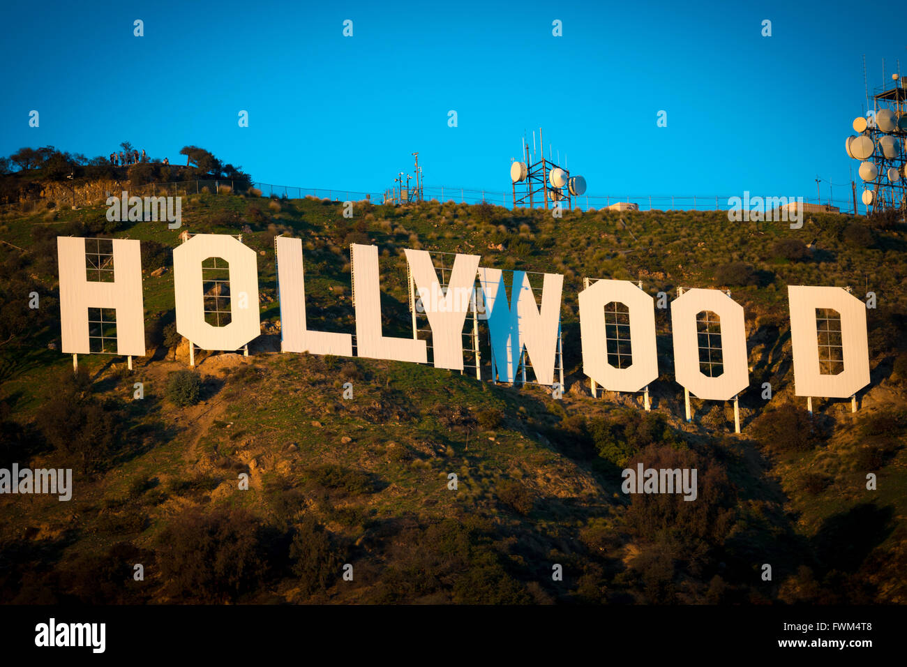 The famous Hollywood sign in Los Angeles California, USA. Stock Photo