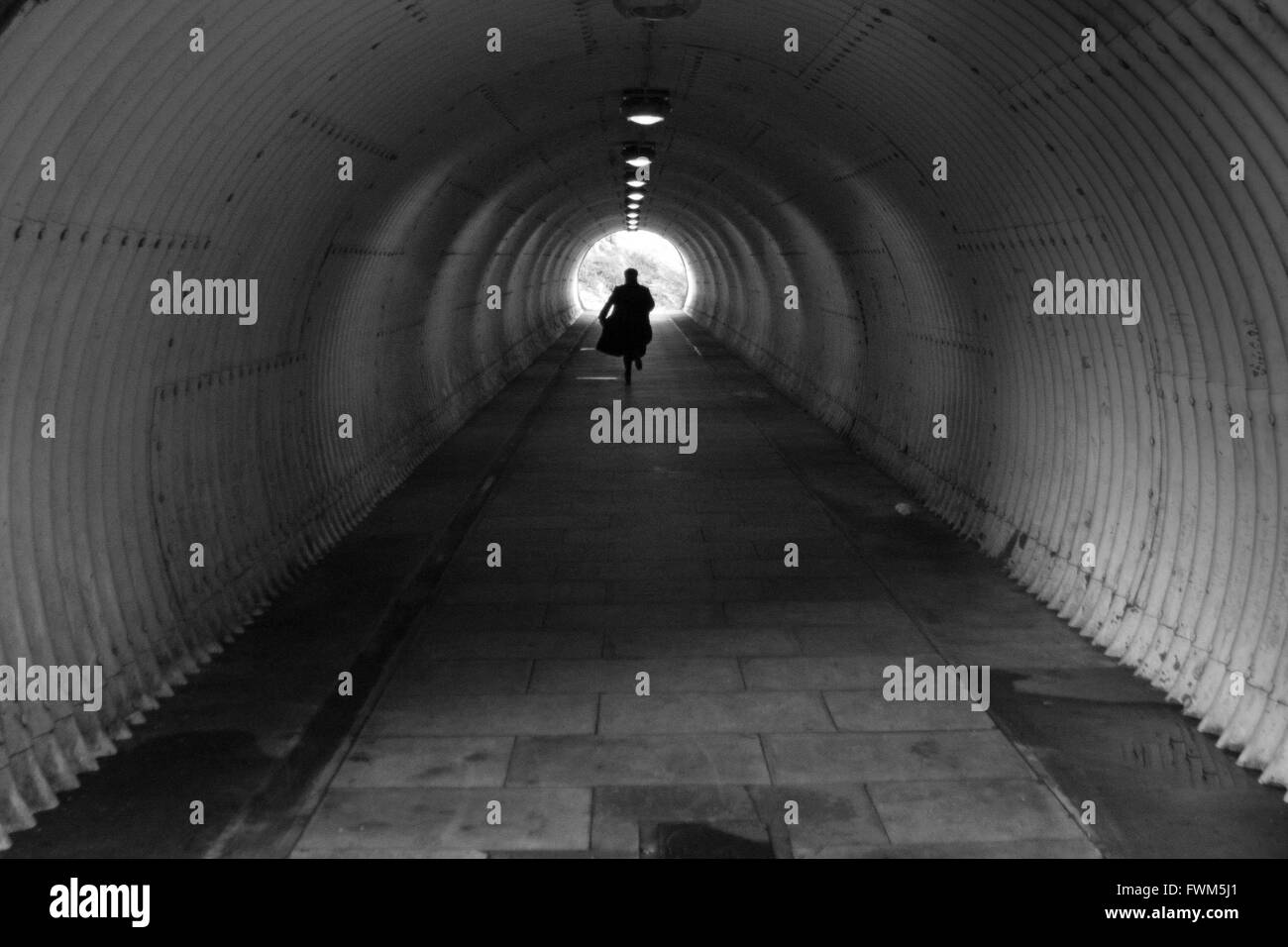 My interpretation of a scene from a Film Noir Movie called 'The Third Man'. Taken in Carmarthen. Wales. Stock Photo