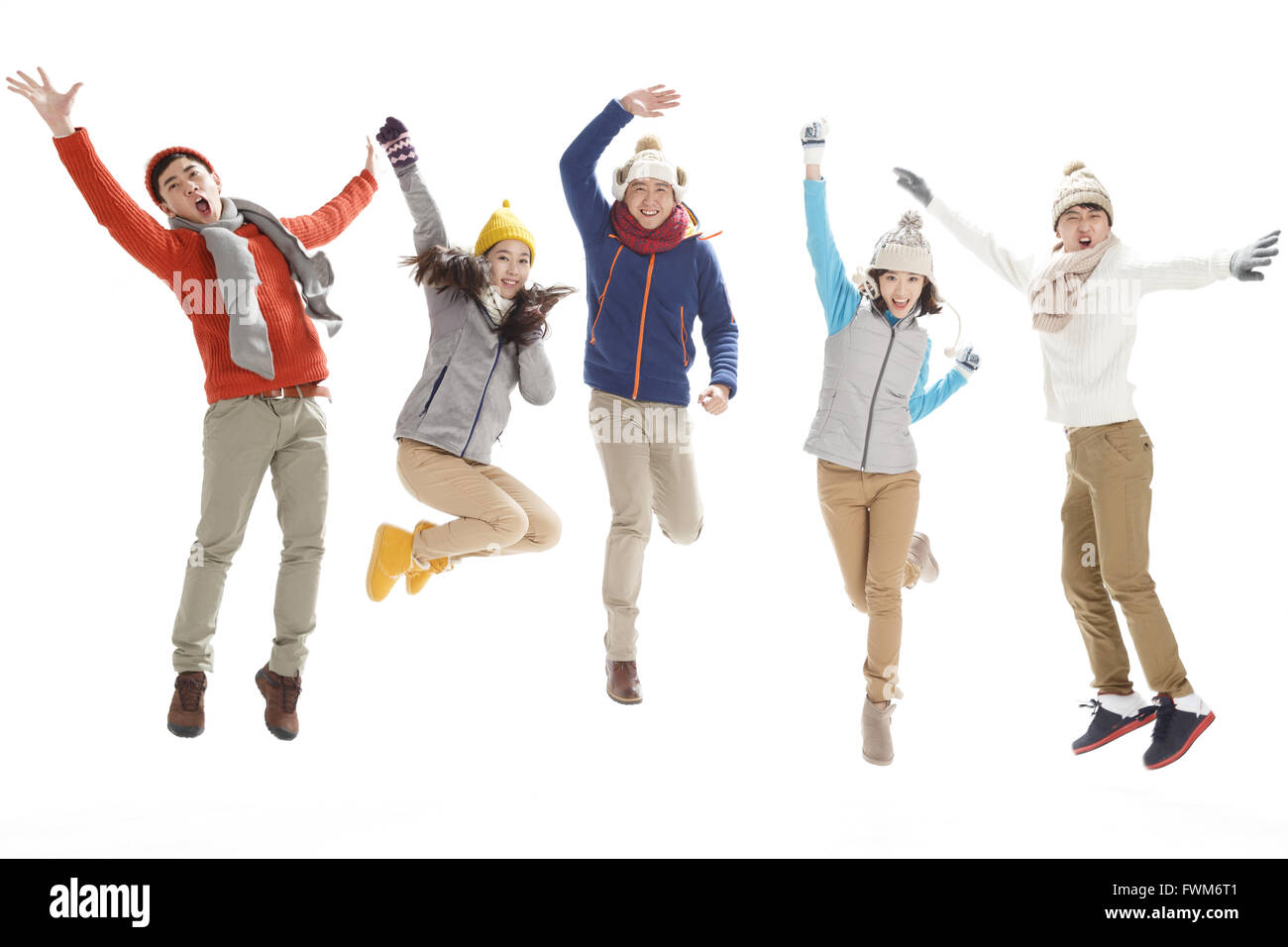 Young excited asian people Cut Out Stock Images Pictures Alamy