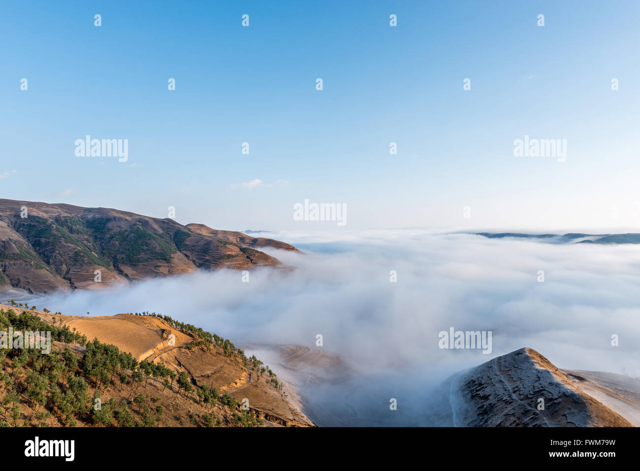 Loess Plateau in Yunnan Province,China Stock Photo