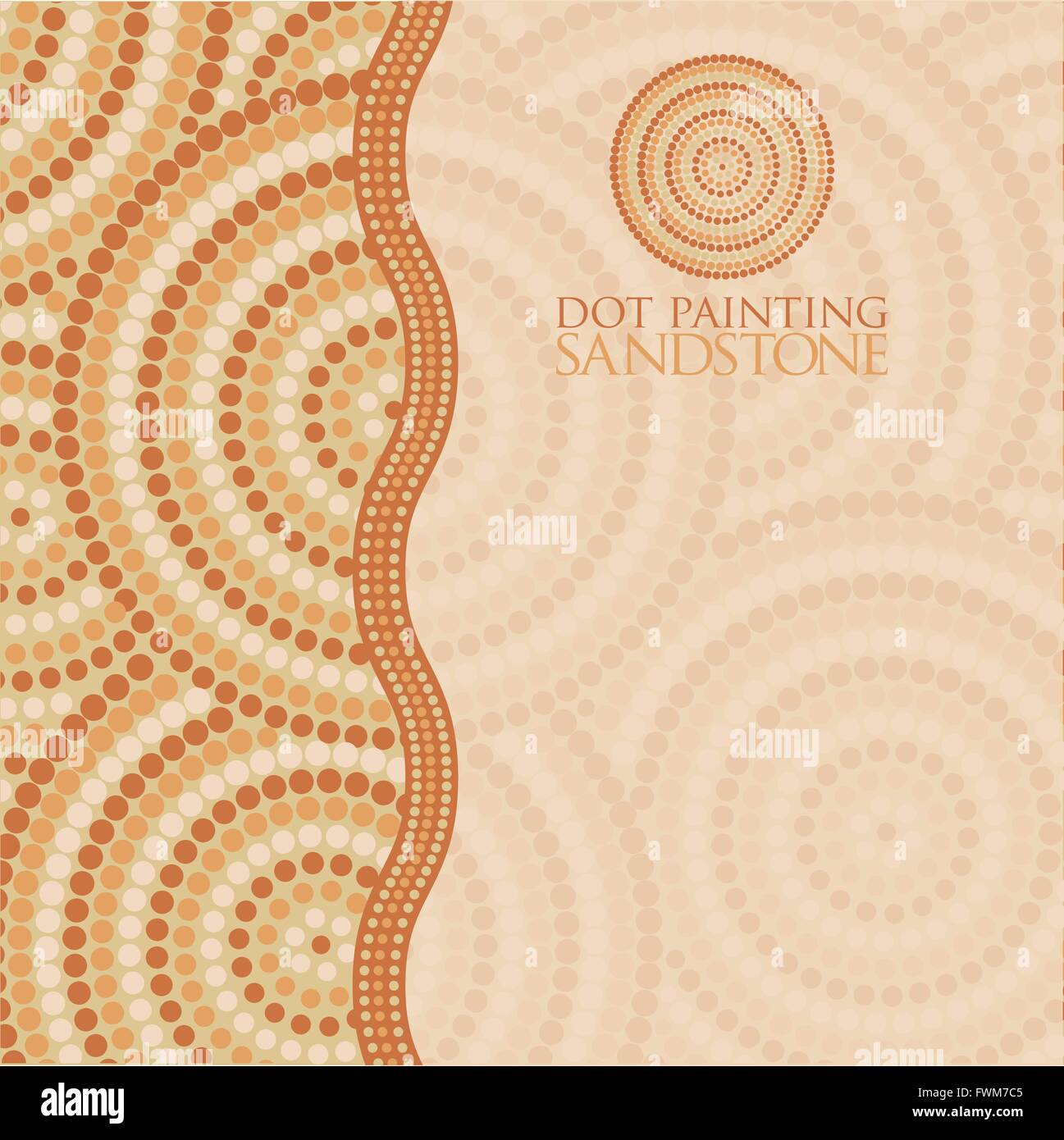 Abstract Aboriginal dot painting in vector format Stock Vector Image ...