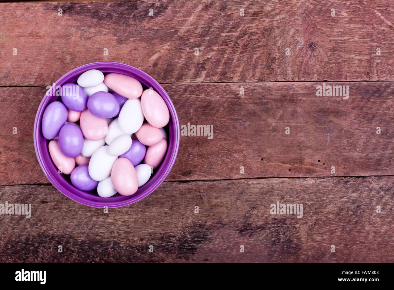 sugar coated almond candy Stock Photo Alamy