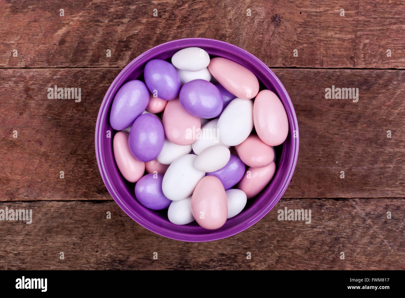 sugar coated almond candy Stock Photo Alamy