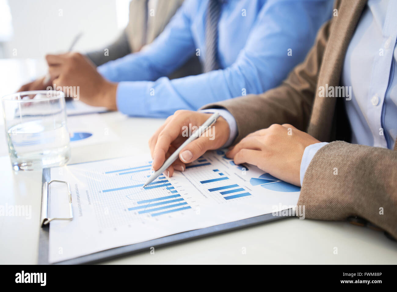 Analyzing chart Stock Photo