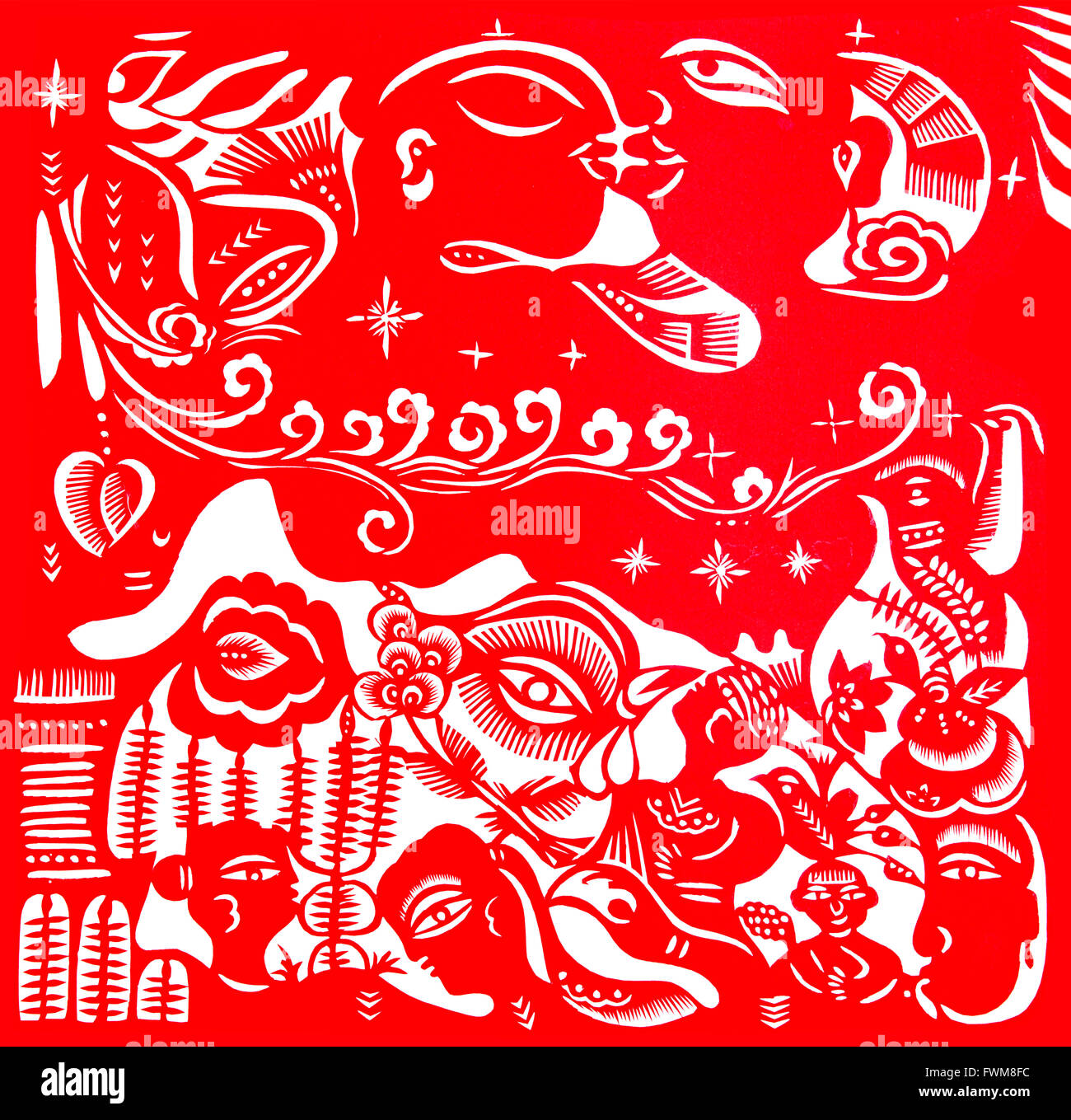 Chinese paper cutting art Stock Photo Alamy