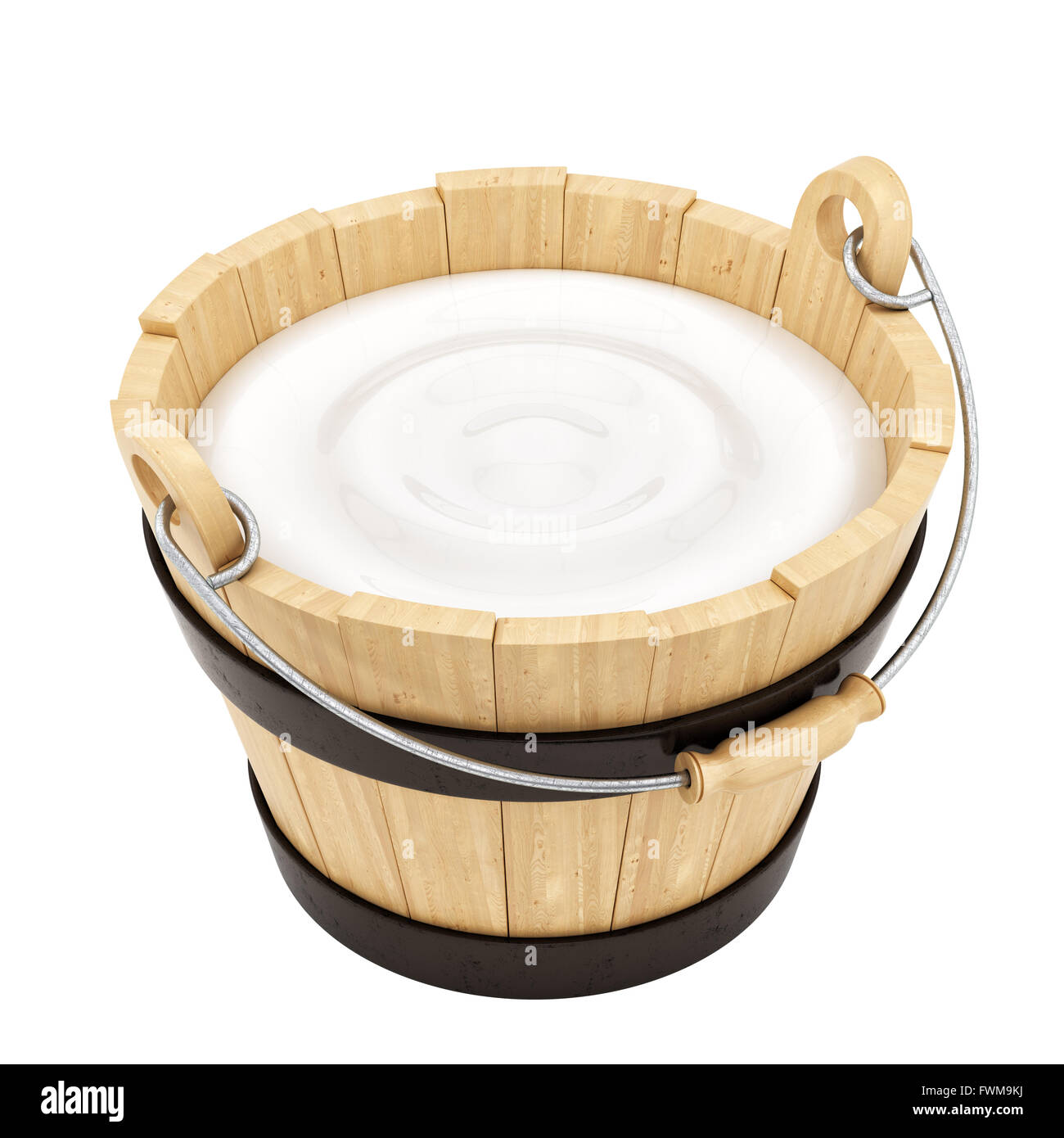 wooden milk bucket Stock Photo: 101864886 - Alamy